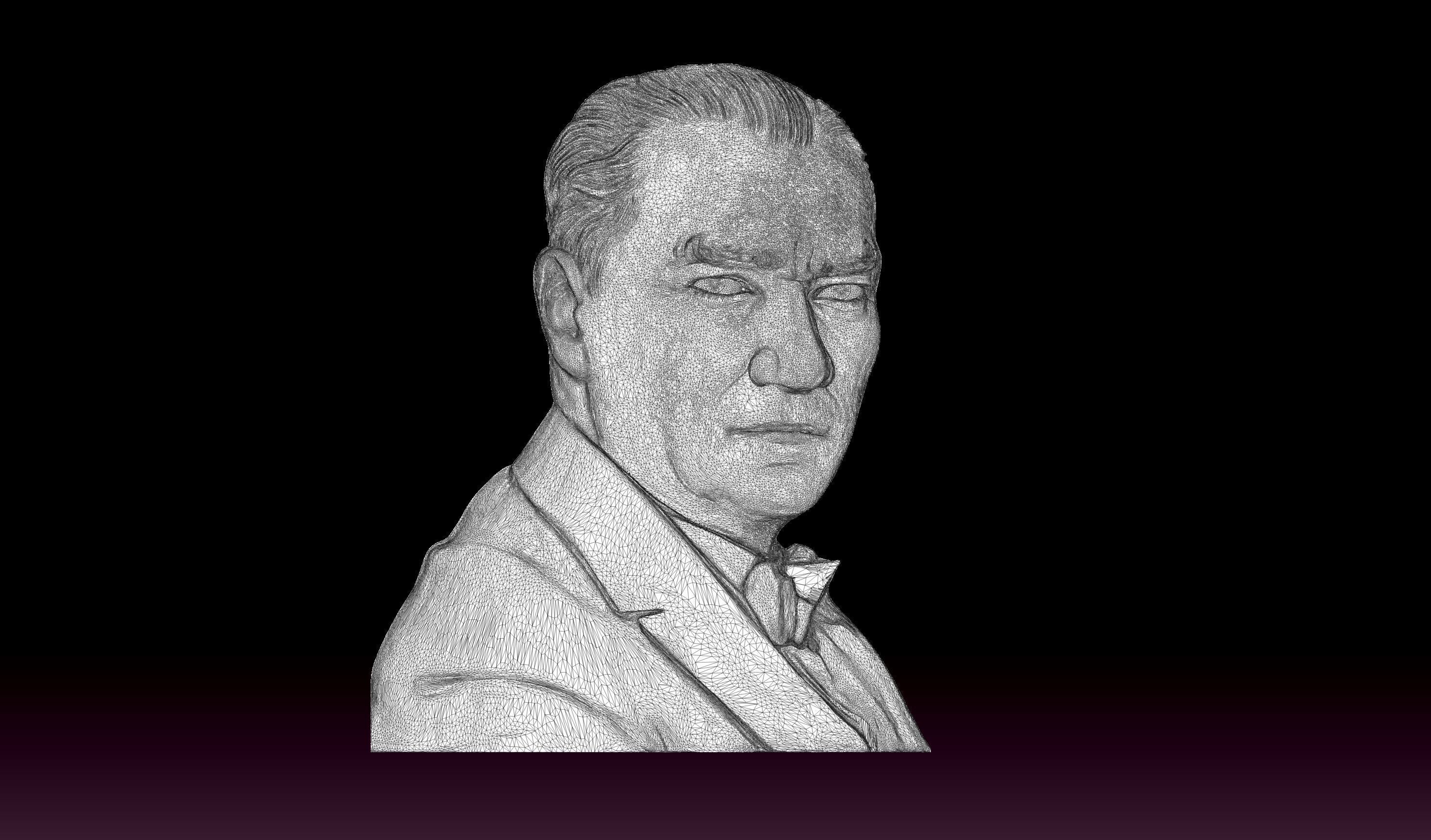 ataturk portrait 3D print model_4