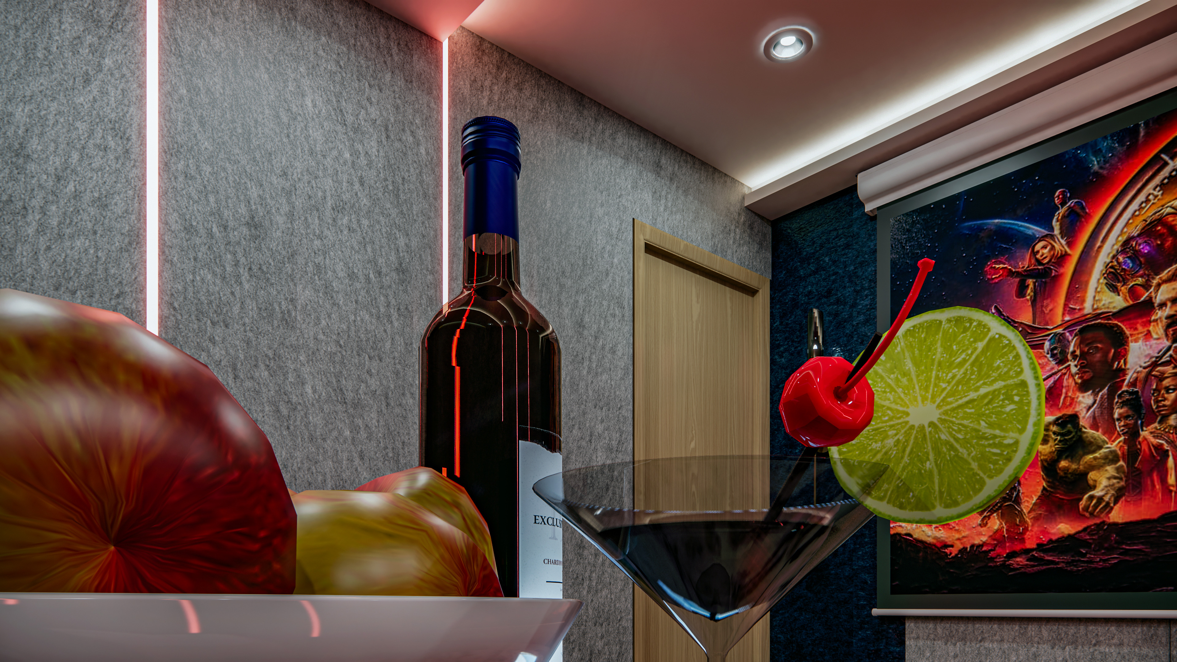 Home Theater Interior Design 3D model_7