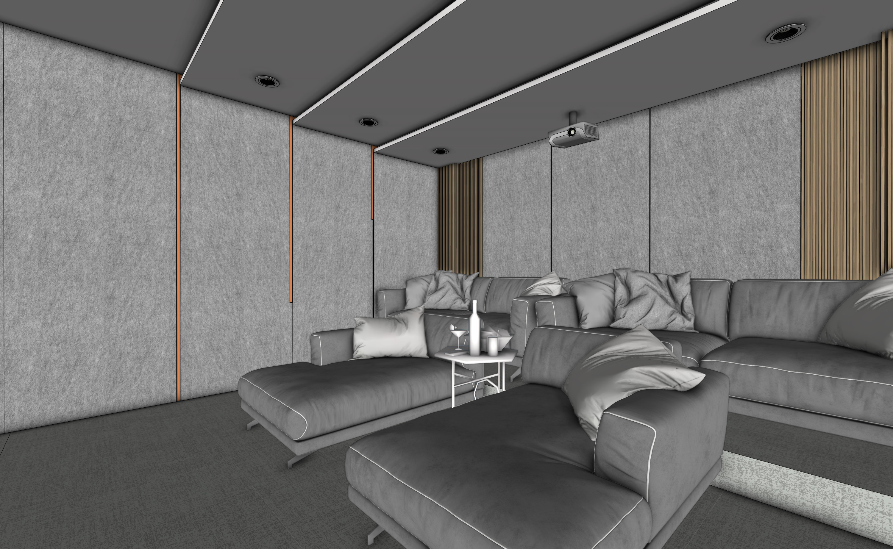 Home Theater Interior Design 3D model_11