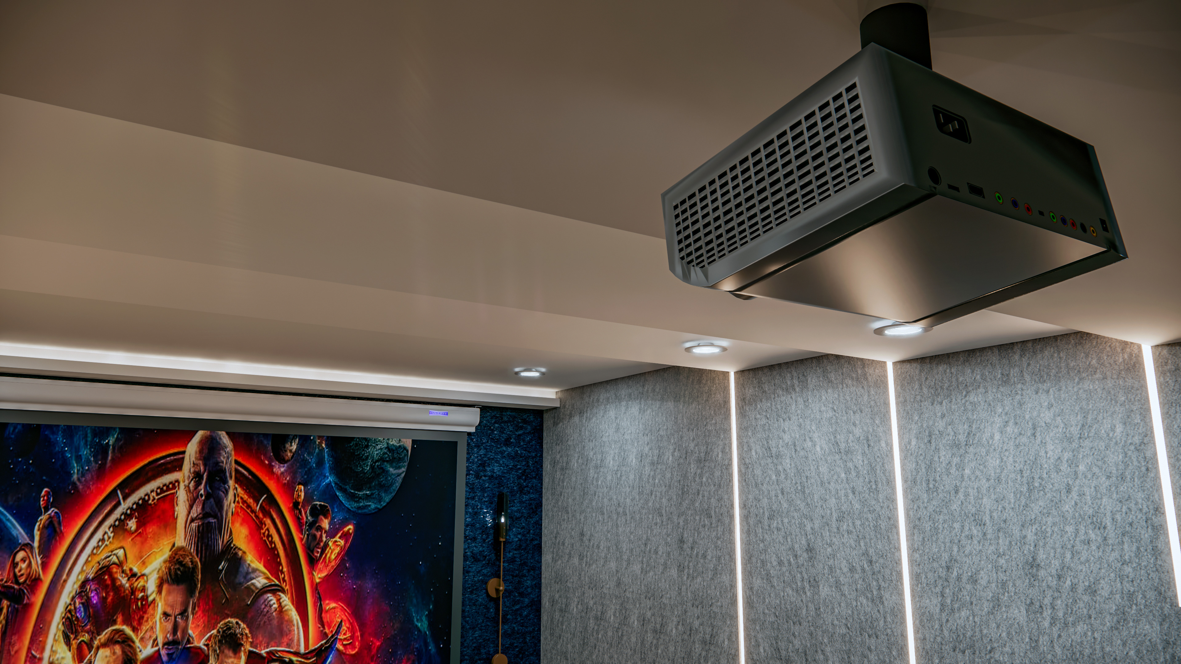 Home Theater Interior Design 3D model_10