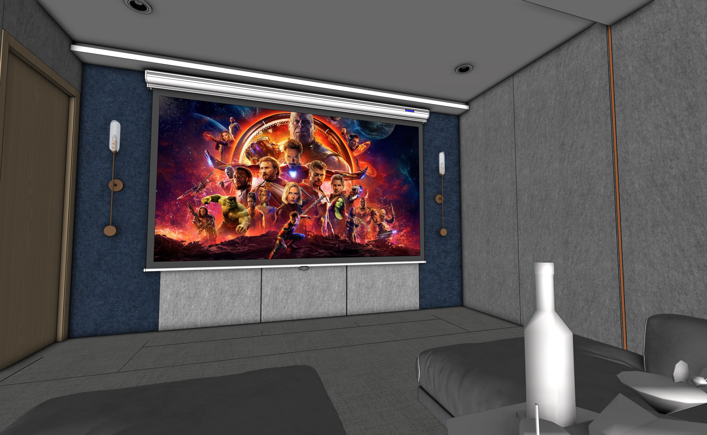 Home Theater Interior Design 3D model_12