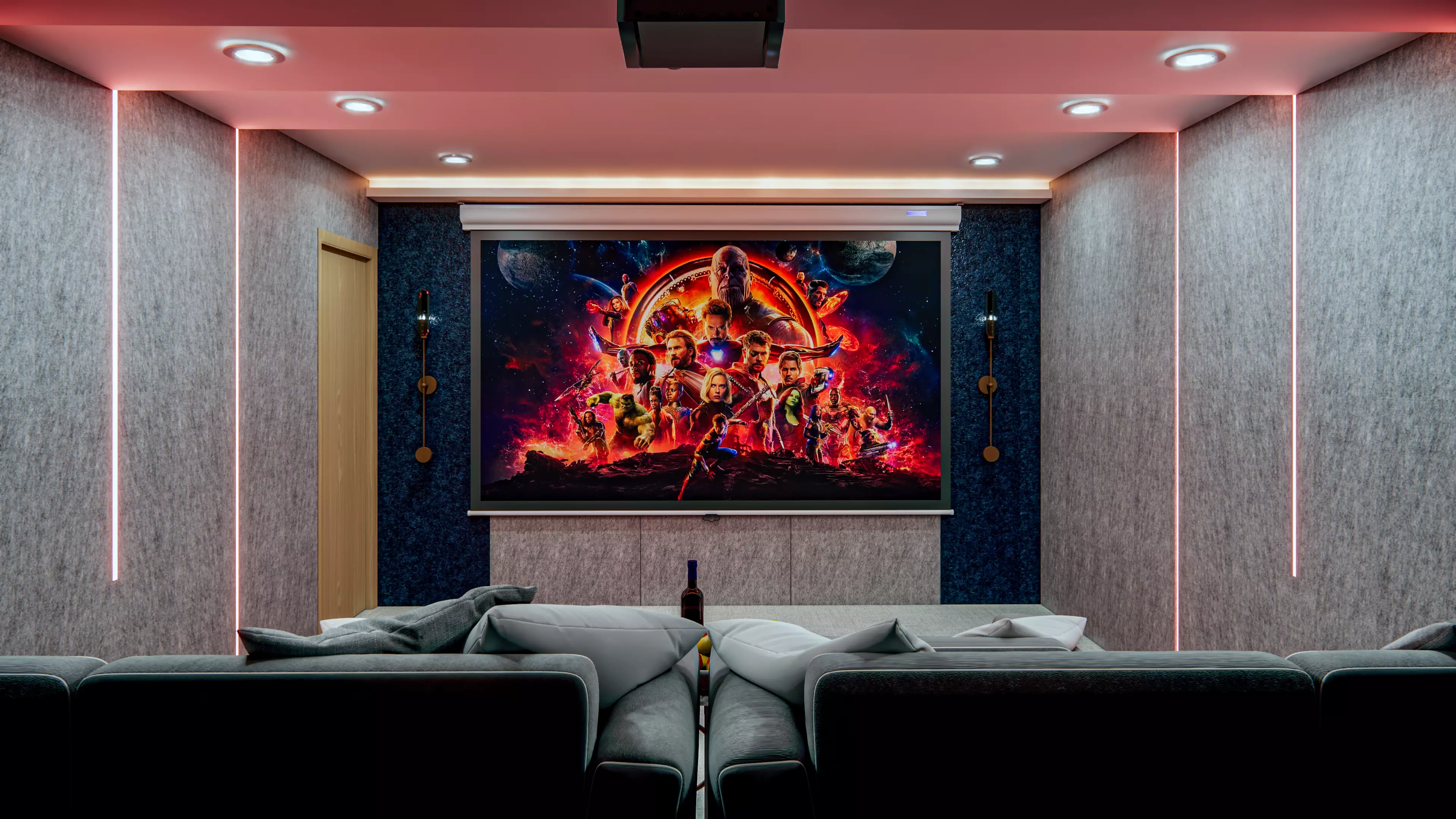 Home Theater Interior Design 3D model_0