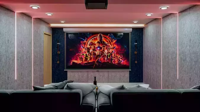 Home Theater Interior Design 3D model
