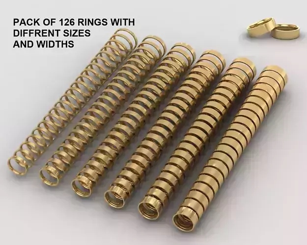 Pack of 126 Comfort rings in all sizes and widths 191-MWC
