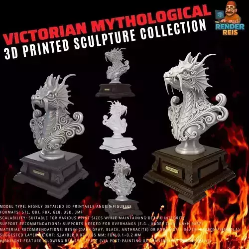 3D Printable Detailed Dragon Bust 3D model