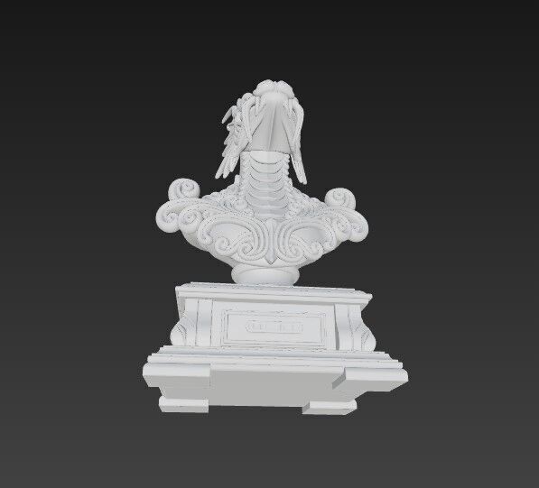 3D Printable Detailed Dragon Bust 3D model_19