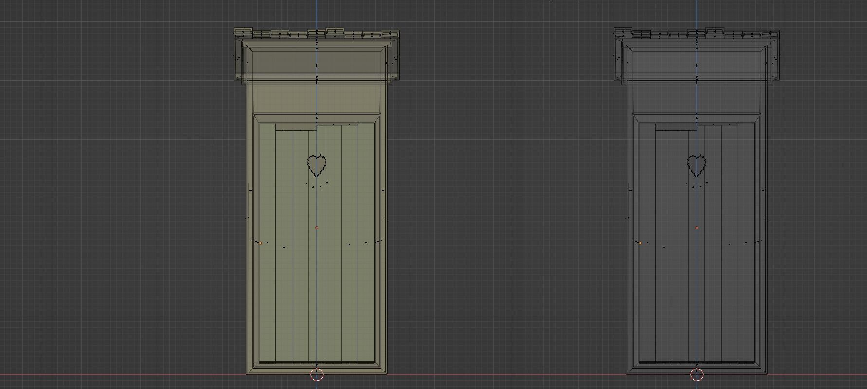 Wooden restroom with withered plank Free low-poly 3D model_6