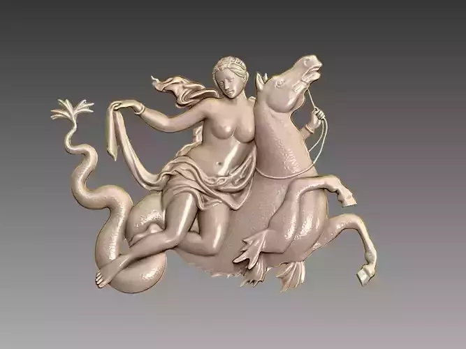 seahorse 3D print model