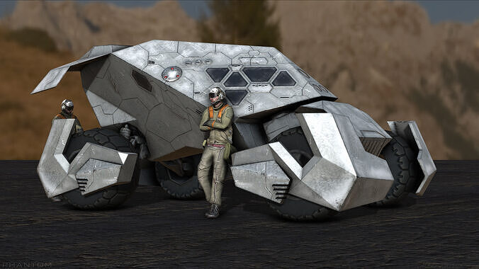PHANTOM a scfi-fi APC Low-poly 3D model