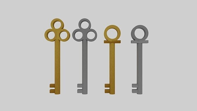 Royal Keys 3D Models Low-poly 3D model