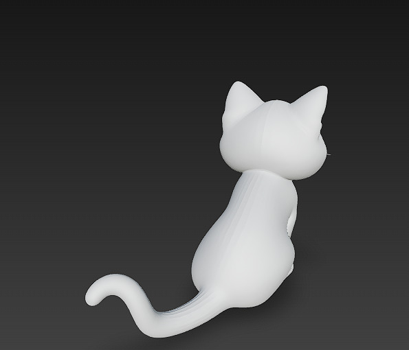 Domestic Kitten Model Basic - Low Poly Simple Low-poly 3D model Low-poly 3D model_7