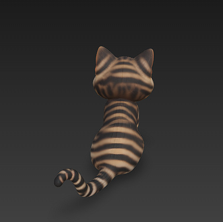 Domestic Kitten Model Basic - Low Poly Simple Low-poly 3D model Low-poly 3D model_6