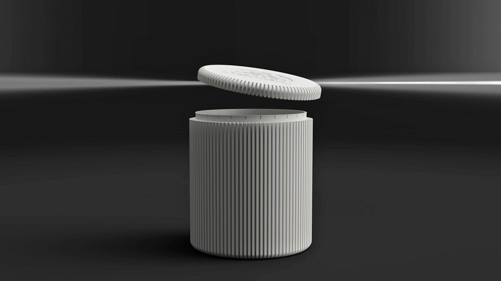 SnapLid Storage Jar 3D Model 200x176mm Container STL File Free 3D print model_7