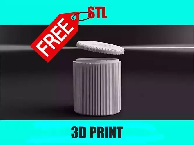 SnapLid Storage Jar 3D Model  200x176mm Container  STL File