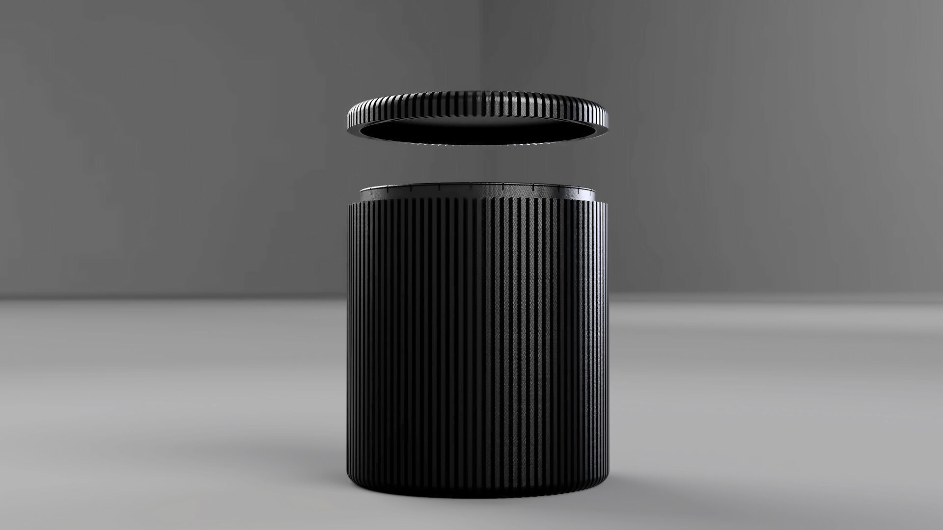 SnapLid Storage Jar 3D Model 200x176mm Container STL File Free 3D print model_17