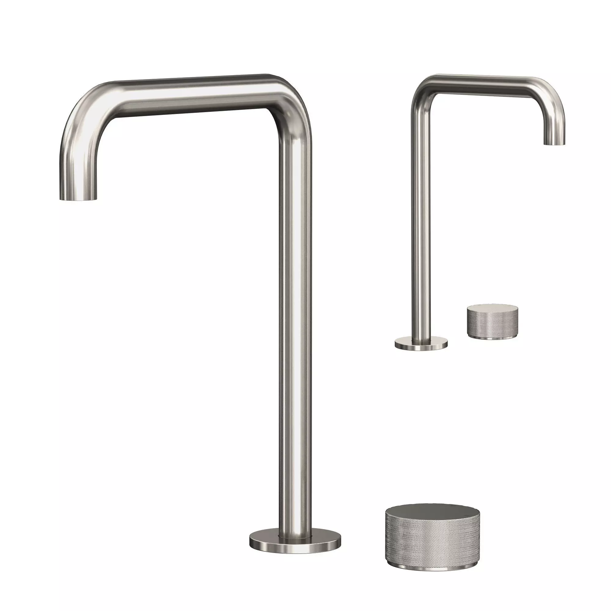 Vierra Sink Mixer with Swivel Squareline Spout 3D model_0