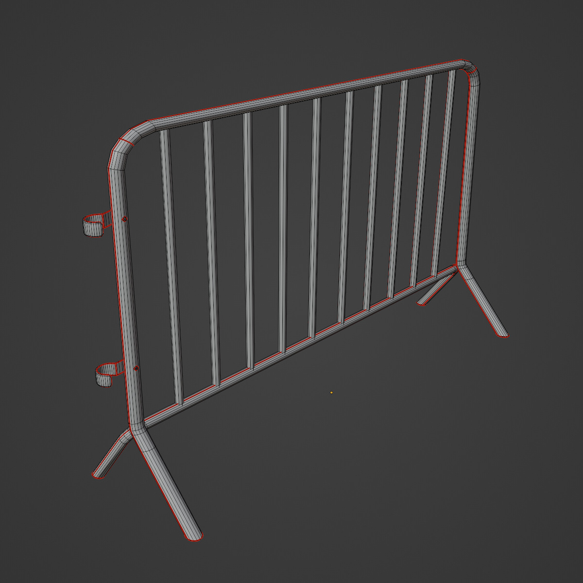 Fence Barrier 03 Low-poly 3D model_8