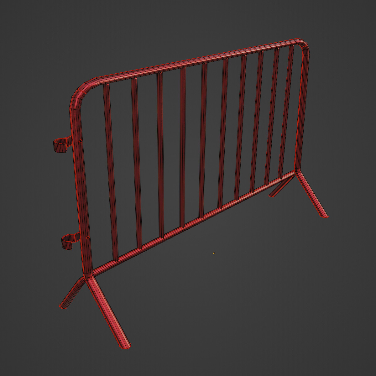 Fence Barrier 03 Low-poly 3D model_7