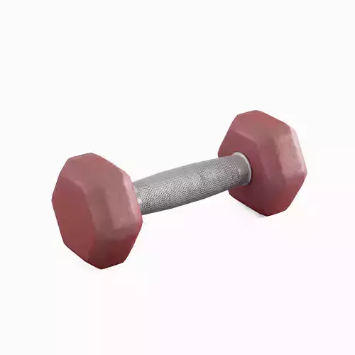 Rubber Dumbbell 03 Low-poly 3D model