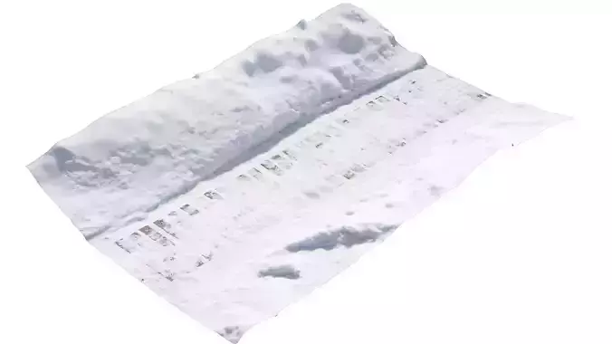 Wooden Path in the Snow