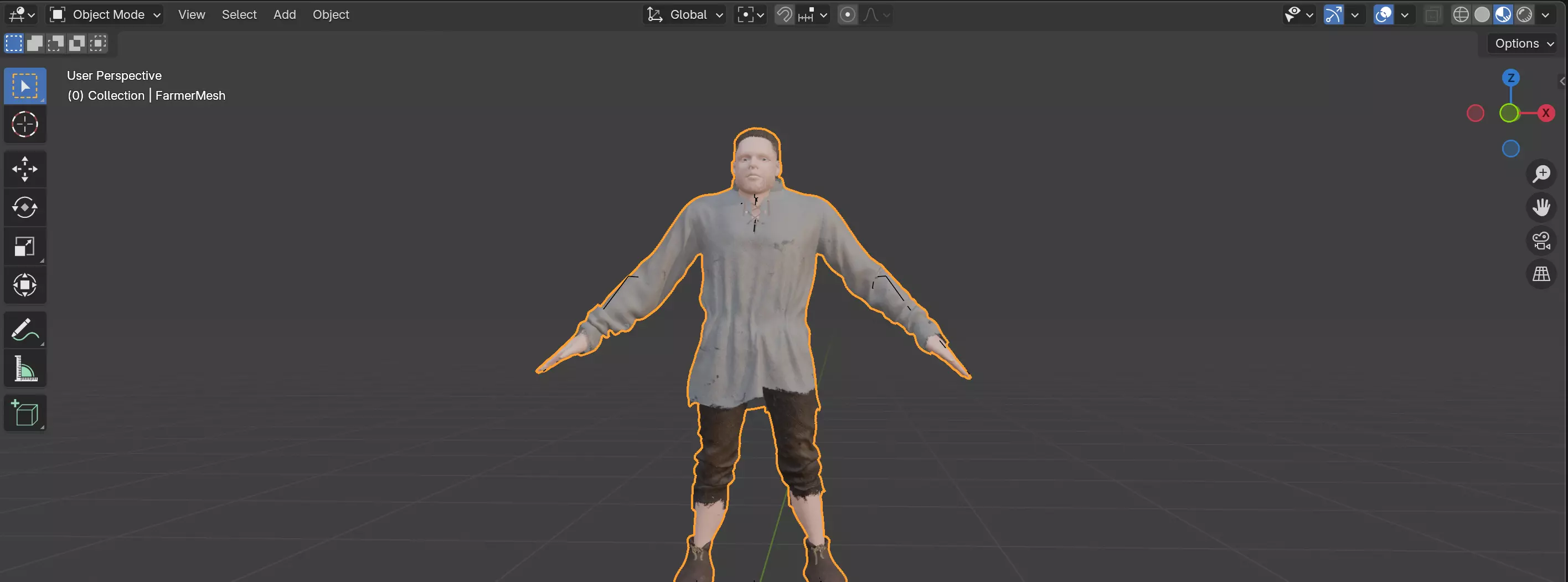 Farmer Rigged Free 3D model