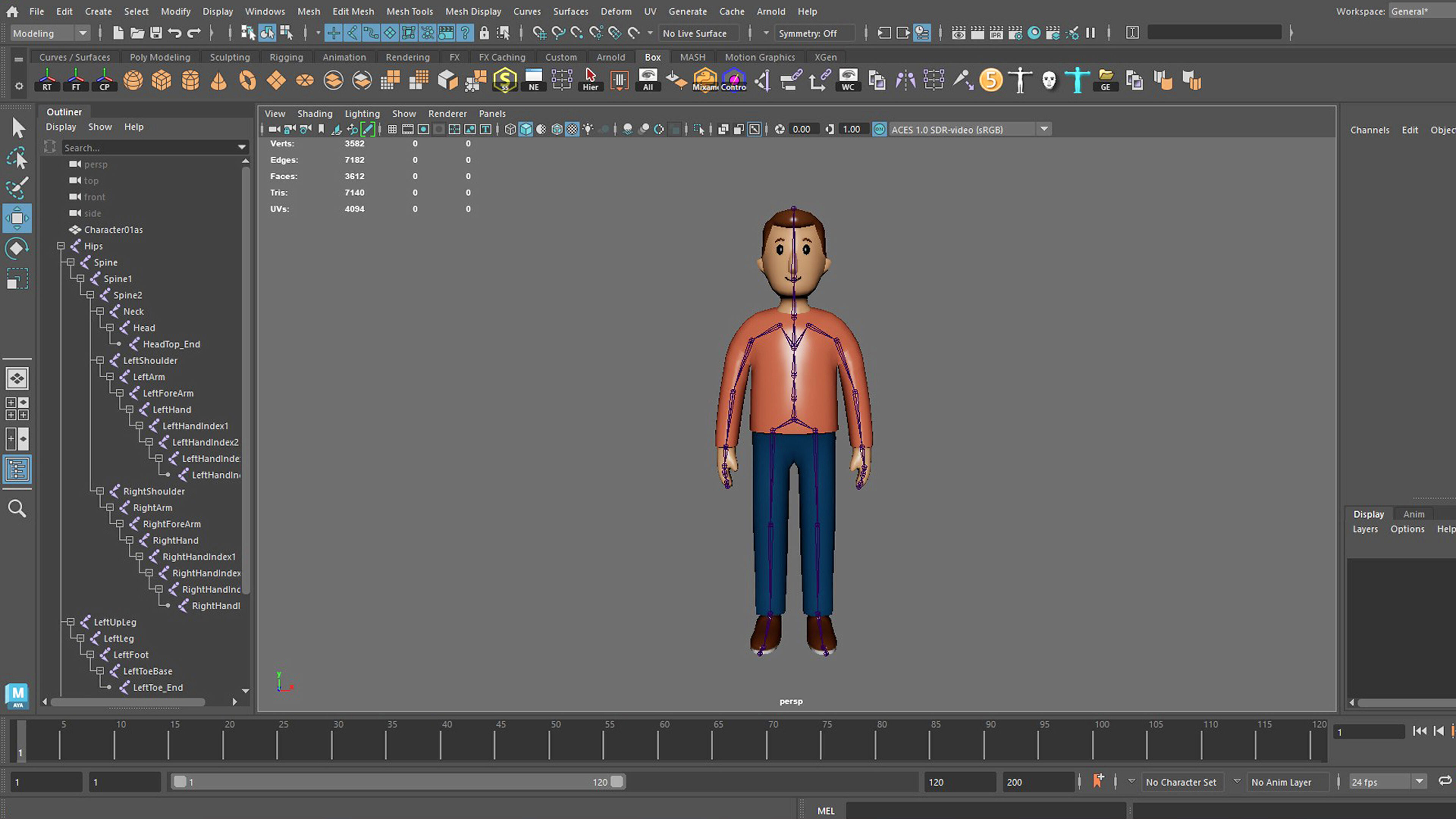 Casual Characters 02 Low-poly 3D model_8