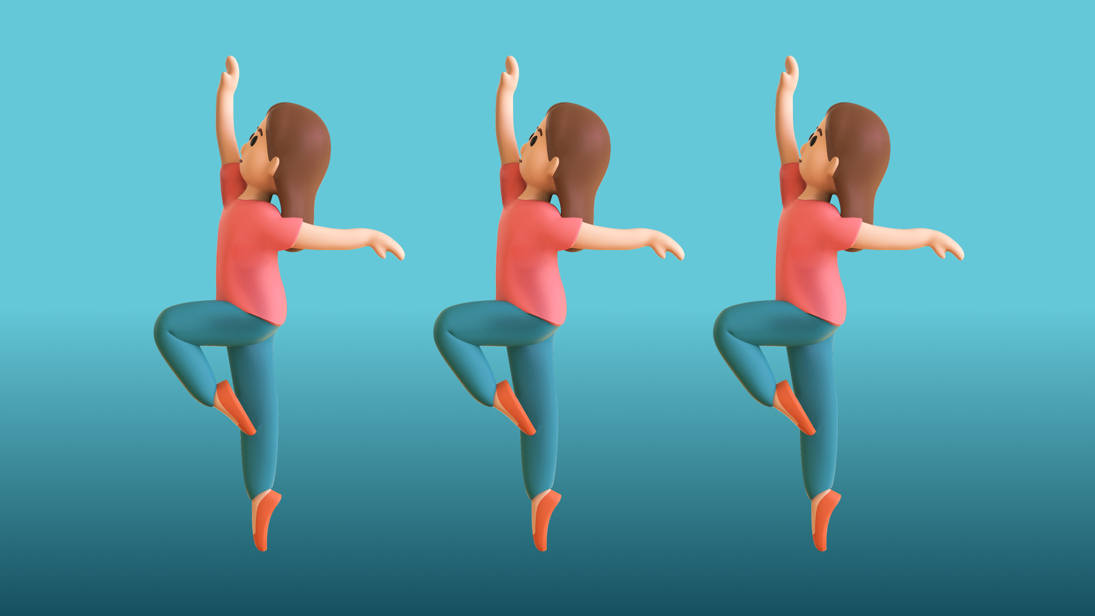 Casual Characters 02 Low-poly 3D model_24