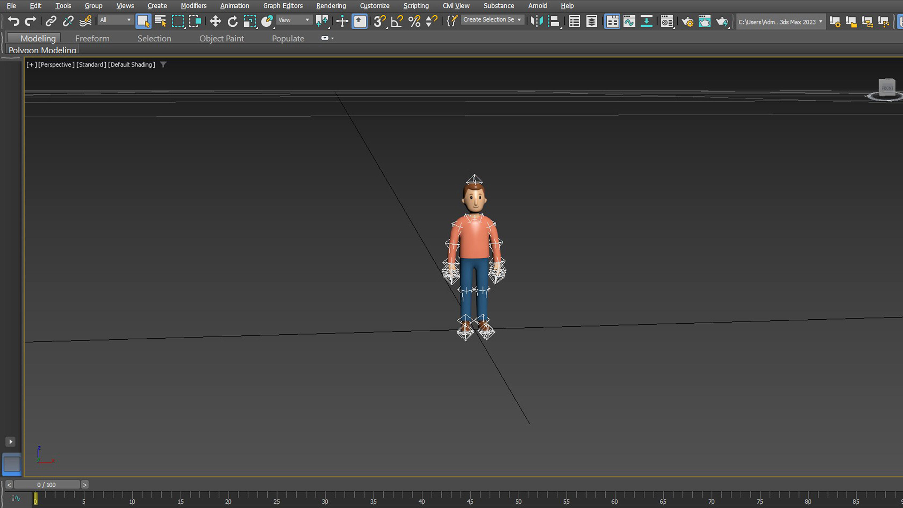 Casual Characters 02 Low-poly 3D model_10