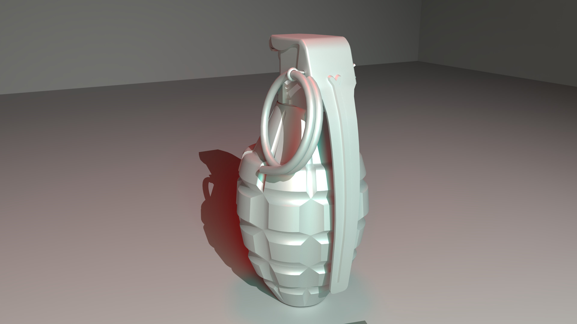 Military Grenade Suitable for Mobile and VR applications Low-poly 3D model_1