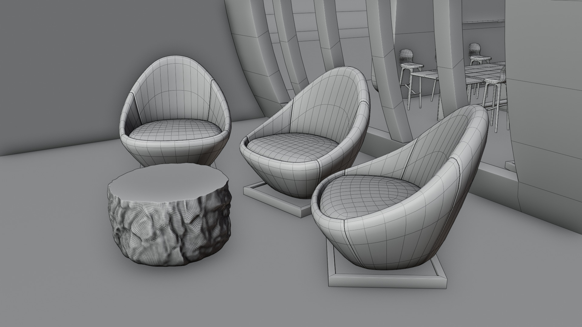 Modern Futuristic Exhibition Booth Design 3D Model 3D model_9