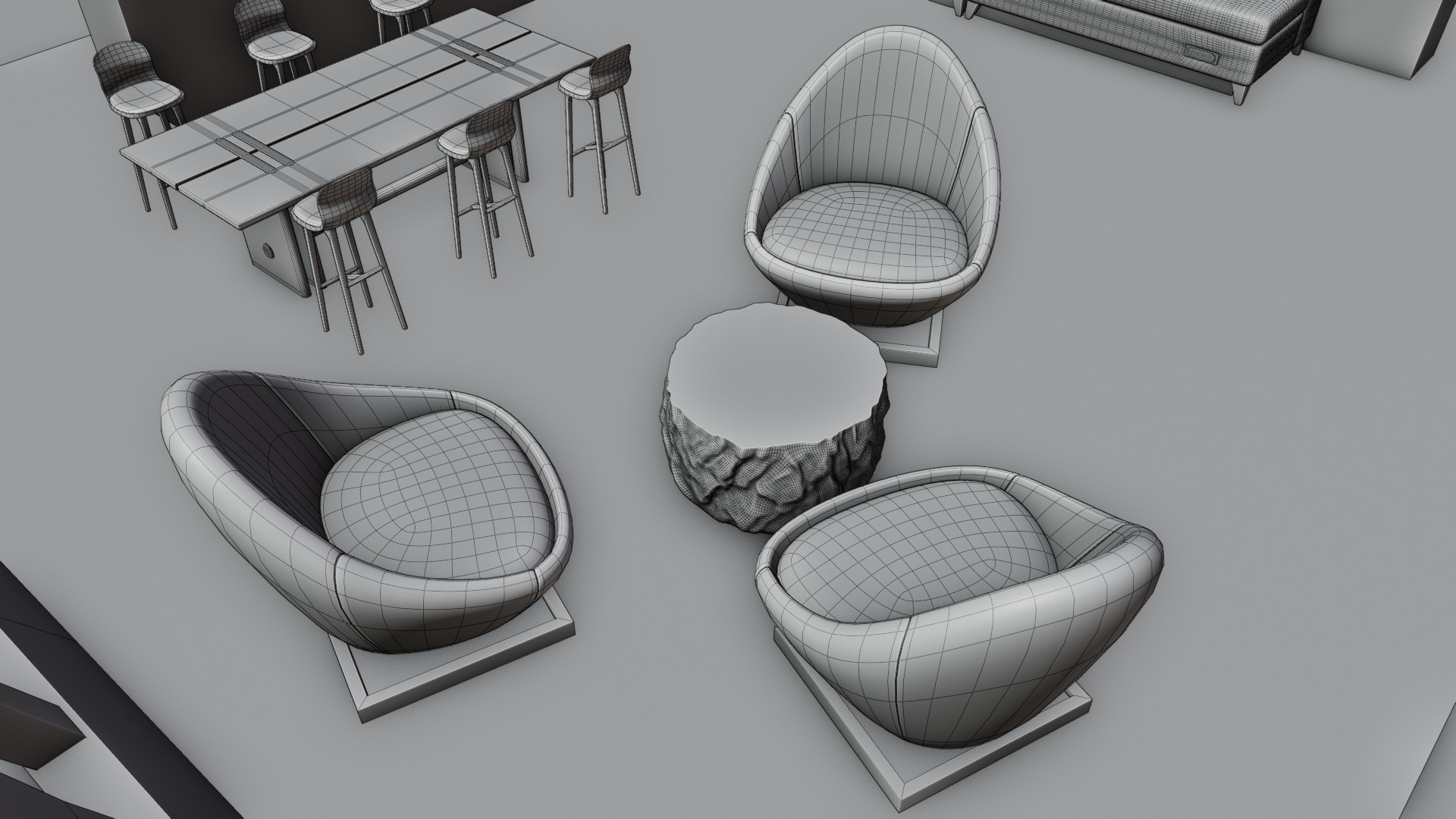 Modern Futuristic Exhibition Booth Design 3D Model 3D model_10