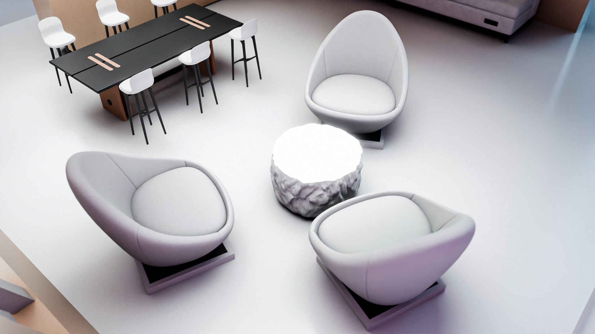 Modern Futuristic Exhibition Booth Design 3D Model 3D model_2