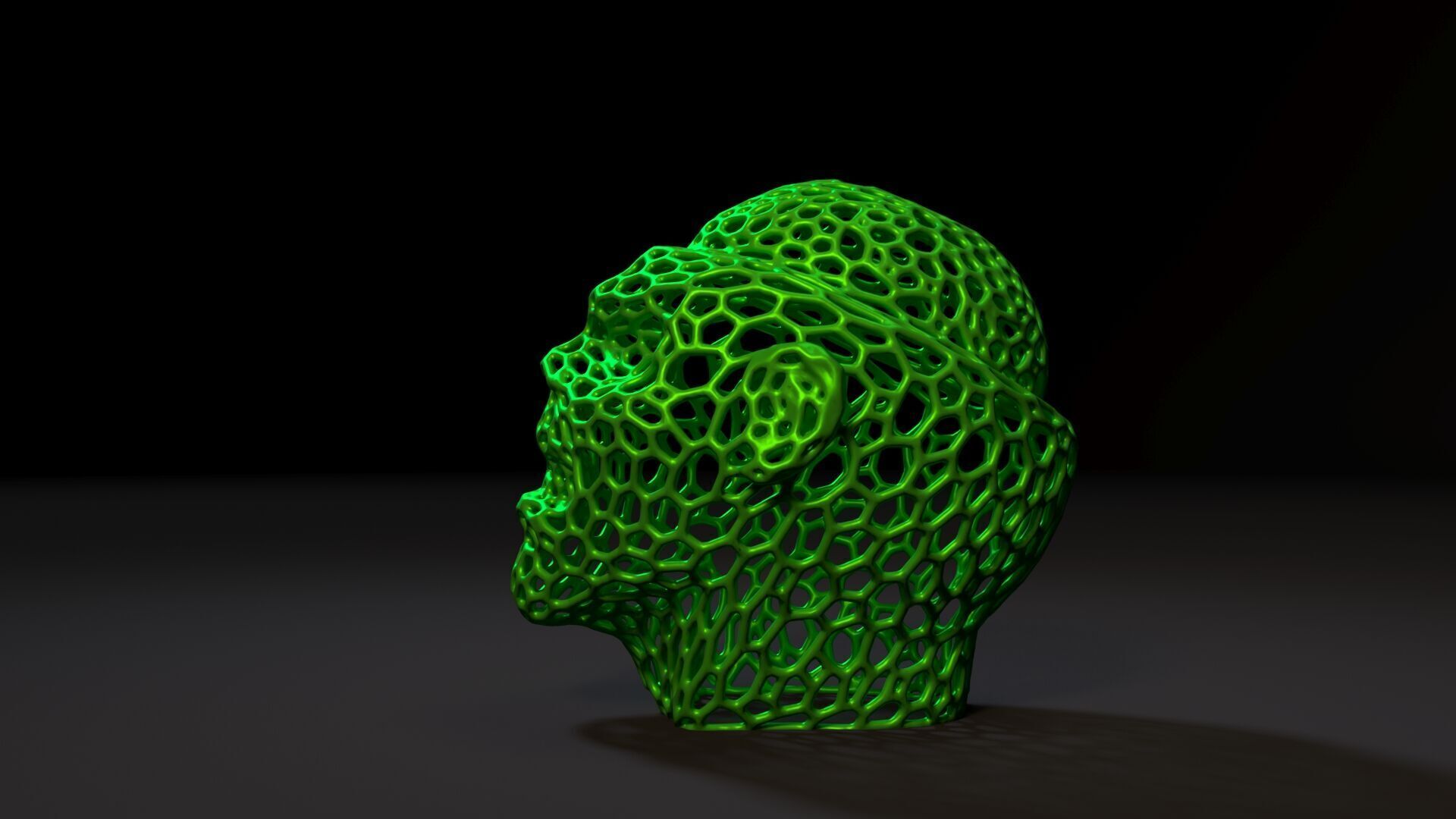 Head Eddie the Ed Voronoi 3D print model_2
