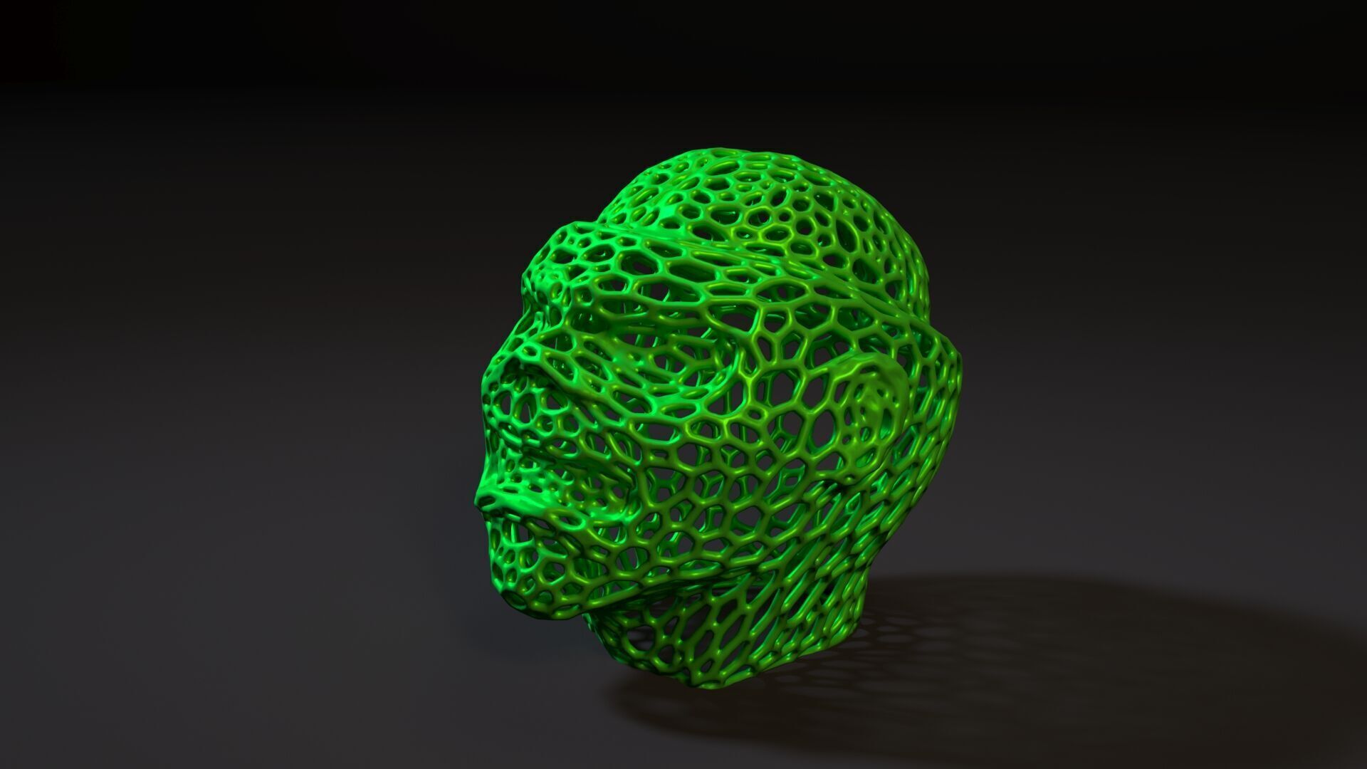 Head Eddie the Ed Voronoi 3D print model_1