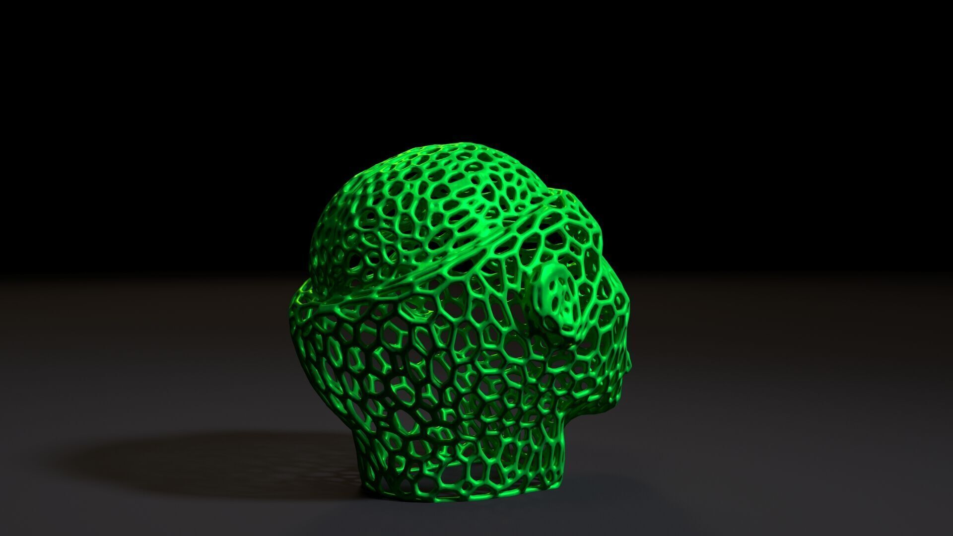 Head Eddie the Ed Voronoi 3D print model_5