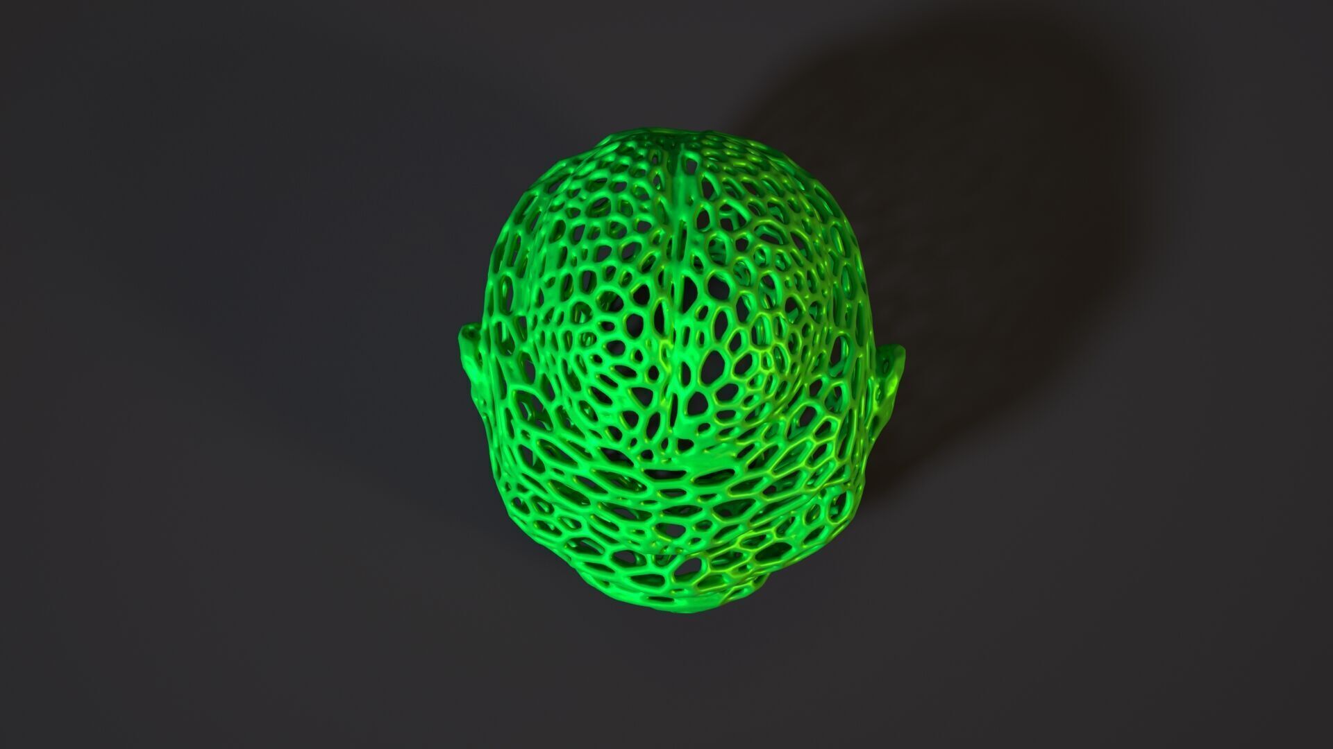 Head Eddie the Ed Voronoi 3D print model_8