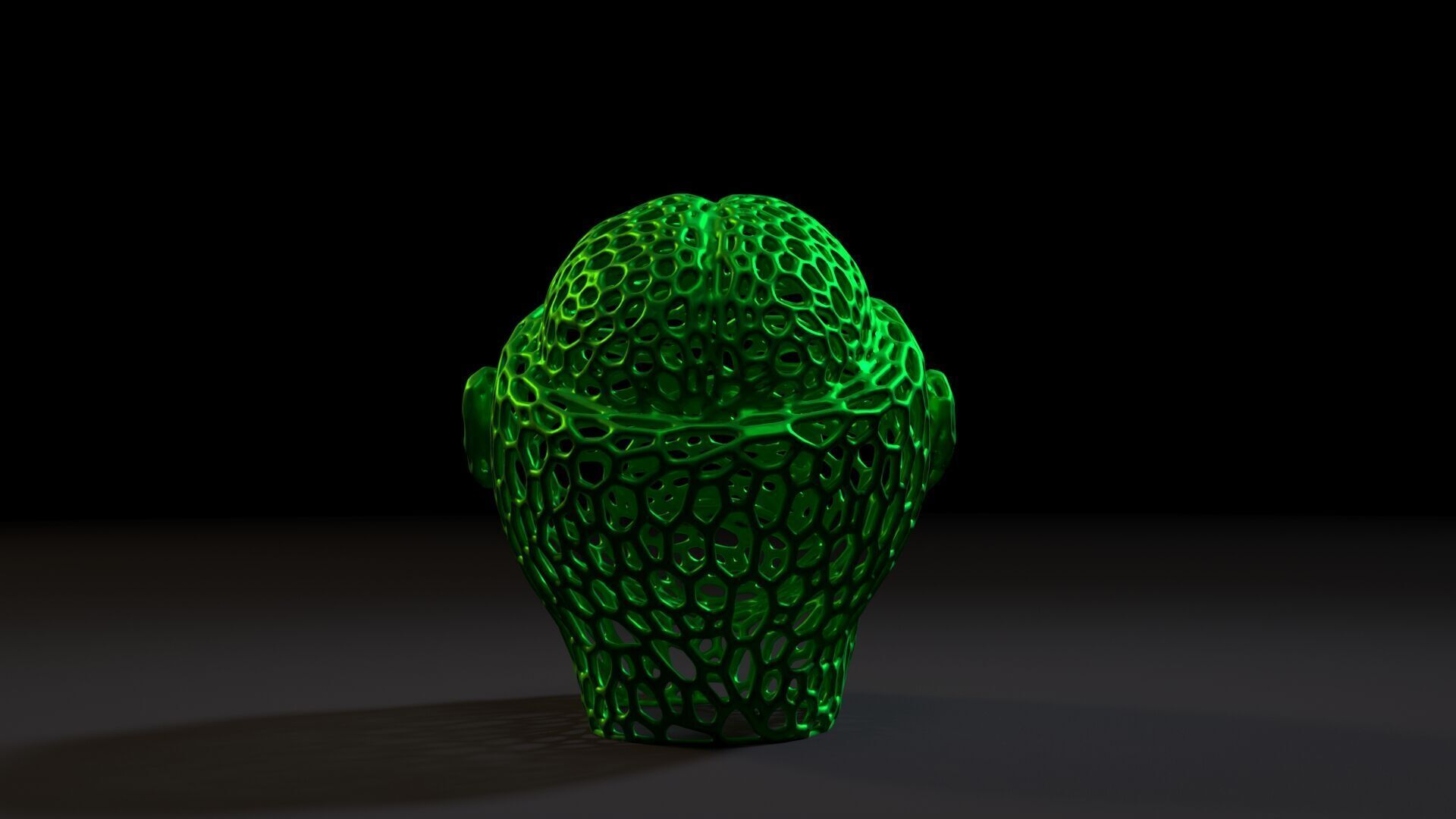 Head Eddie the Ed Voronoi 3D print model_4