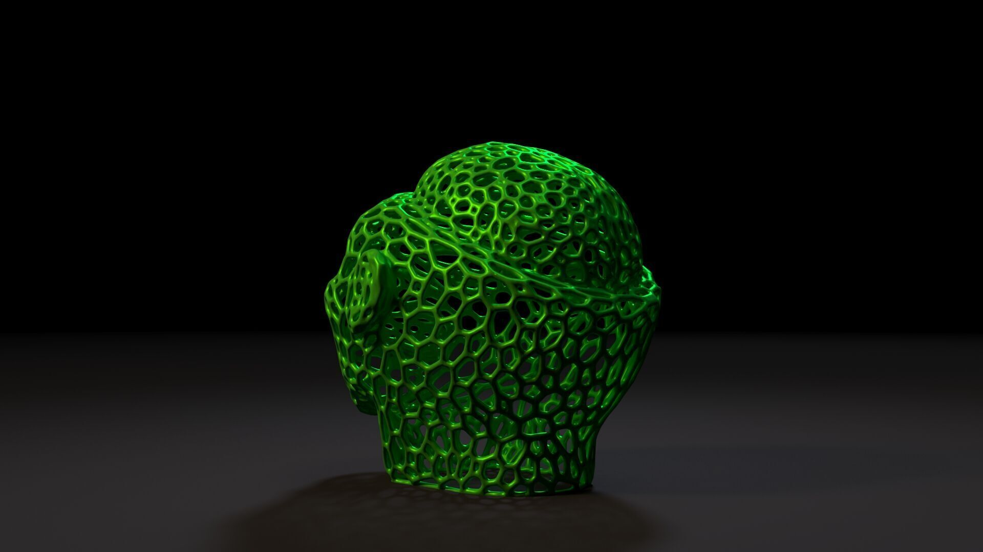 Head Eddie the Ed Voronoi 3D print model_3