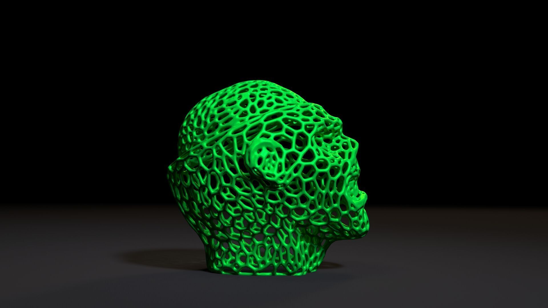 Head Eddie the Ed Voronoi 3D print model_6