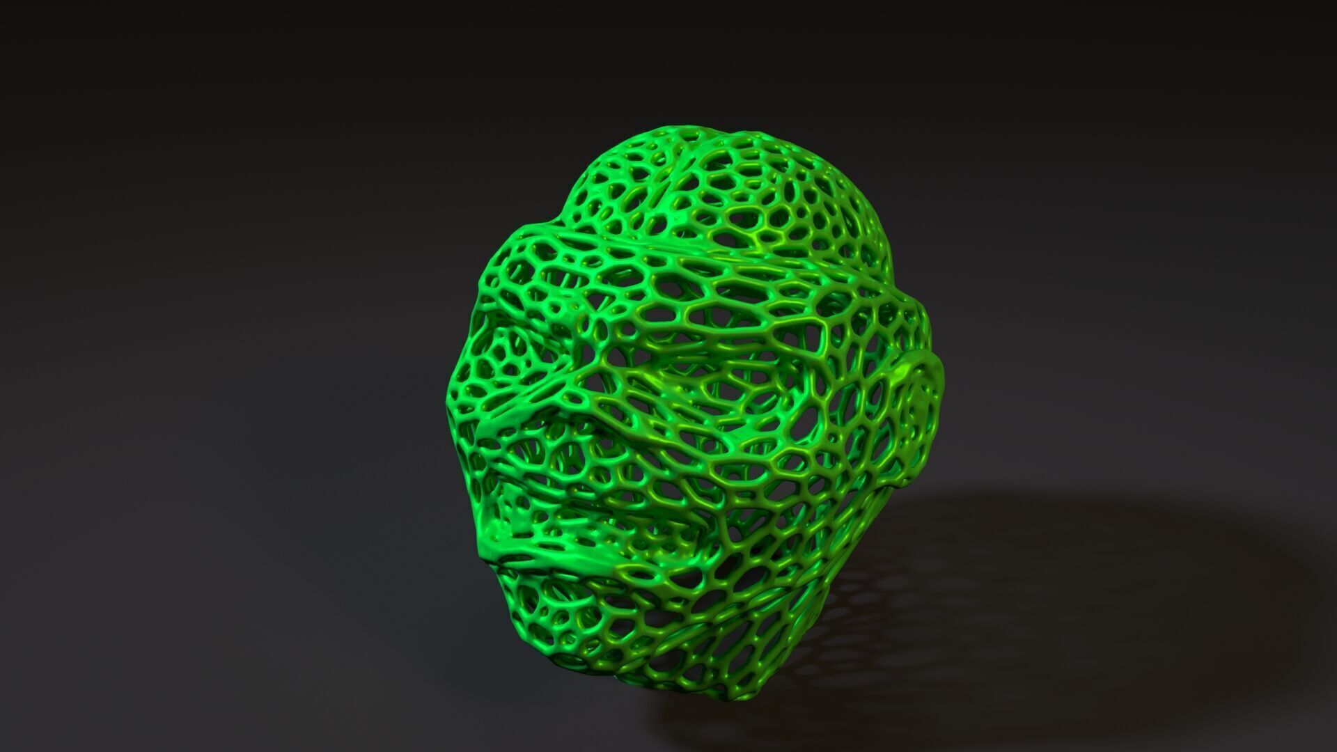 Head Eddie the Ed Voronoi 3D print model_9