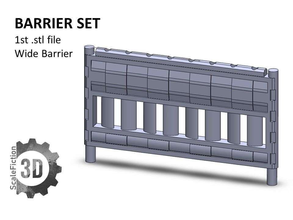 1 - 87 H0-Scale - Barriers Set - Resin printable 3D print model_2