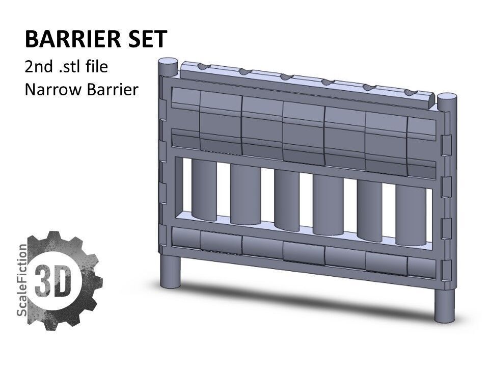 1 - 87 H0-Scale - Barriers Set - Resin printable 3D print model_3