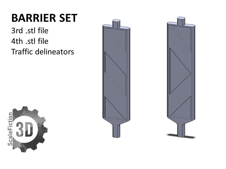 1 - 87 H0-Scale - Barriers Set - Resin printable 3D print model_4