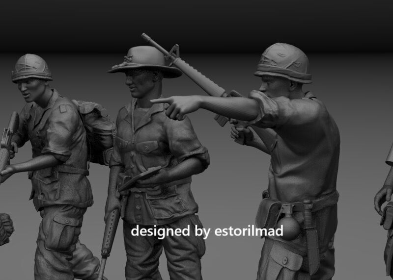 AMERICANS VIETNAM RADIO OPERATOR TEAM 3D print model_1