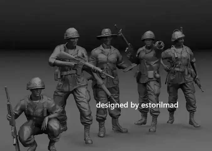 AMERICANS VIETNAM RADIO OPERATOR TEAM 3D print model