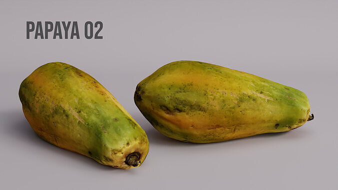 Papaya Scan Pack 3D model 4