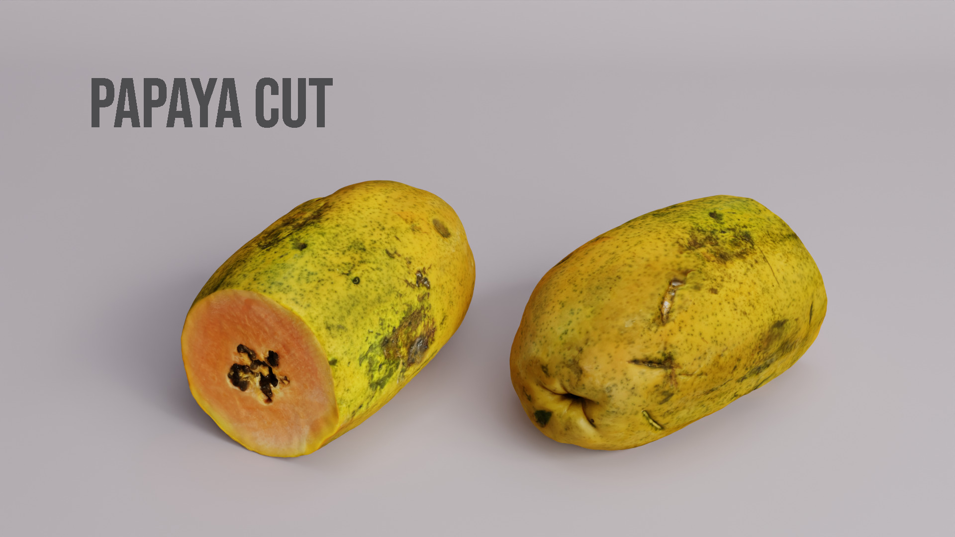 Papaya Scan Pack 3D model_6