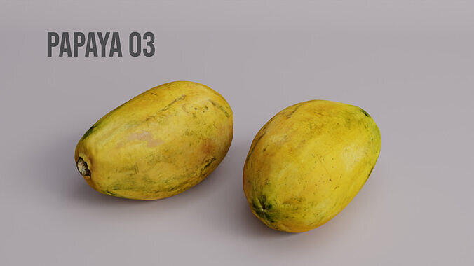 Papaya Scan Pack 3D model 5