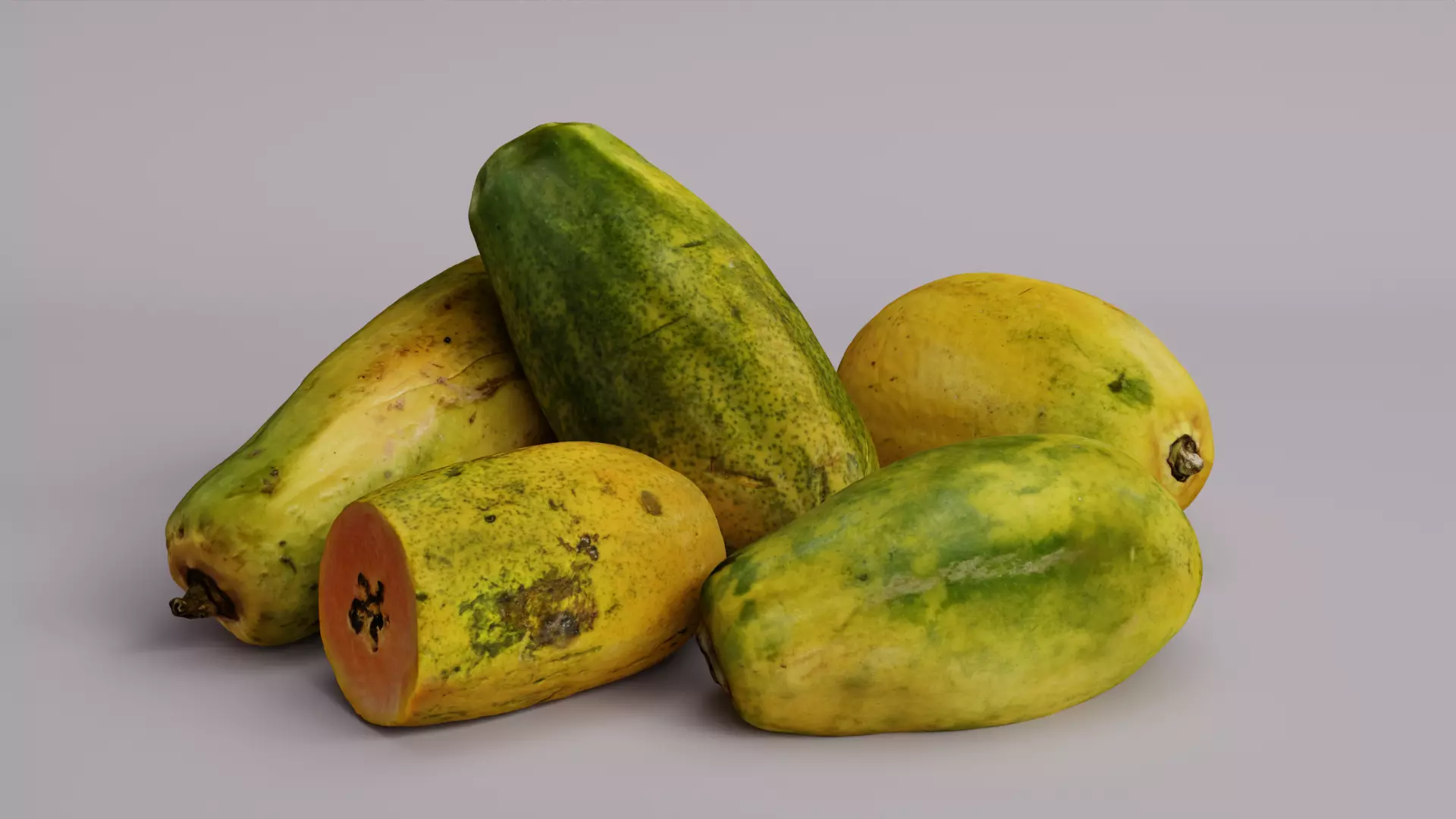 Papaya Scan Pack 3D model_0