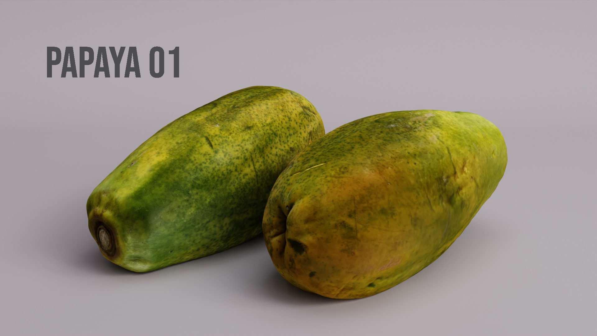 Papaya Scan Pack 3D model_2